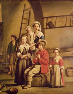 Interieur van een Schuur